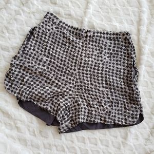 Madewell Black and Grey Silk Shorts